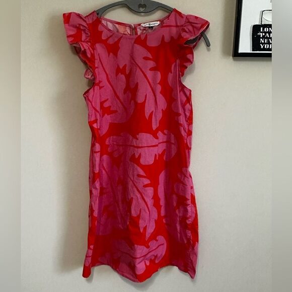 Michelle McDowell Pink and Orange Floral Dress - Picture 1 of 6